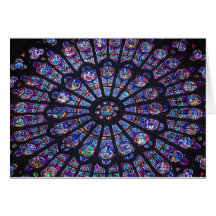 Fenêtre rose de Notre Dame Cartes De Vœux