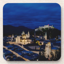 Festung Hohensalzburg Schloss an der Dämmerung Öst Getränk Untersetzer