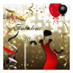 Fête d'anniversaire cinquante fascinante de Madame Invitations Personnalisées