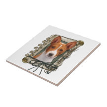 Fête des pères - pattes en pierre - Basenji Carreau