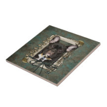Fête des pères - pattes en pierre - bouledogue fra carreaux
