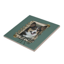 Fête des pères - pattes en pierre - corgi carreau