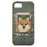 Fête des pères - pattes en pierre - Pomeranian iPhone 5 Case