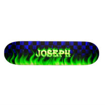 Feuer Josephs grüner Skatersollie Skateboard. Personalisierte Skateboards