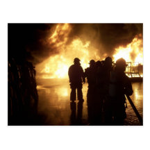 Feuer-Training Postkarte