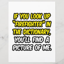 Feuerwehrmann im Wörterbuch… mein Bild Personalisierte Flyer