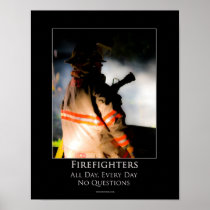 Feuerwehrmann-motivierend Plakat