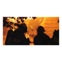 Feuerwehrmann-Team Photogrußkarten