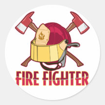 Feuerwehrmann-Tribut Runde Sticker