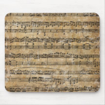 Feuille de musique vintage tapis de souris
