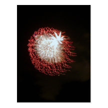 Feux d'artifice carte postale
