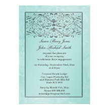 Fiançailles d'anniversaire de mariage de gris bleu faire-part personnalisé