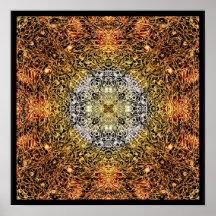 Fibres de mandala léger posters