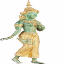 Figurene d'or et de jade, sculpture en photo photo en relief