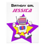 Fille d'anniversaire d'astronaute invitations