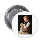 Fille de tricot de Strickendes Mädchen Badges Avec Agrafe