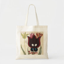 Fille de tulipe sac de toile