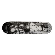 Fille de zombi planches à roulettes