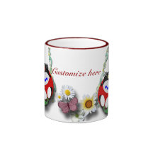 Fille et garçon tasse