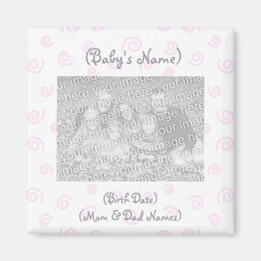 Fille faite sur commande d'Aimant-Bébé de faire-pa