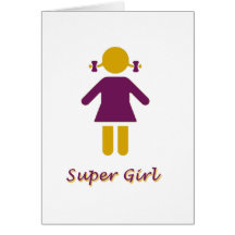 Fille - fille superbe carte de vœux