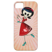 Fille squelettique douce et effrayante coques iPhone 5