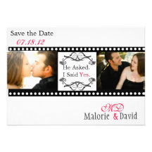 Filmstrip Save the Date Karte Personalisierte Ankündigungen