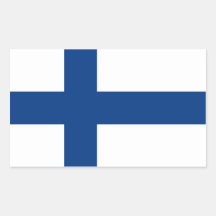 Finnland/finnische/Finn-(zivile) Flagge Rechtecksticker