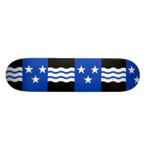 Flagge Aargaus, die Schweiz Personalisiertes Deck