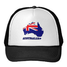 Flagge in der Karte von Australien Netzmütze