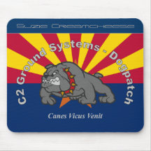 Flagge Mousepad w-AZ Logo C2 GS mit Ihrem Namen