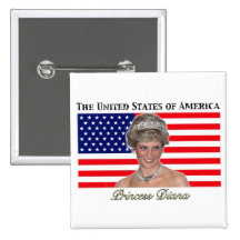 Flagge Prinzessin-Diana USA Anstecknadelbutton