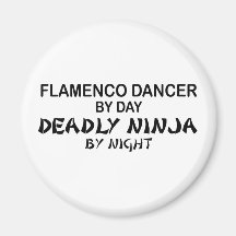 Flamenco tödliches Ninja bis zum Nacht Kühlschrankmagnete