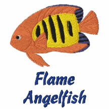 Flammen-Angelfish gesticktes Hemd (ZipHoodie)