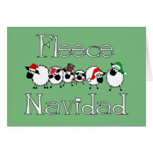 Fleece Navidad lustige Weihnachtskarte