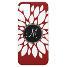 Fleur blanche d'initiale faite sur commande de mon coque iPhone 5 Case-Mate