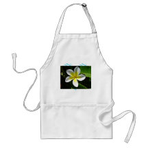 Fleur blanche et jaune de Frangipani Tablier