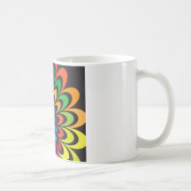 Fleur colorée abstraite mug à café