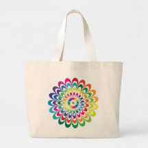 Fleur colorée abstraite sacs