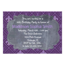 Fleur-de-lis Birthday Invites einladungen