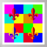Fleur-De-lis coloré Posters