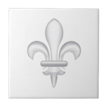 Fleur-De-lys hellgrau Kacheln
