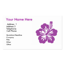 fleur de pourpre de ketmie modèle de carte de visite