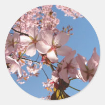 fleur de ressort autocollants ronds