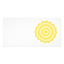 Fleur jaune cartes avec photo