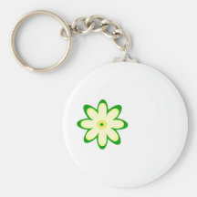 fleur verte porte-clefs