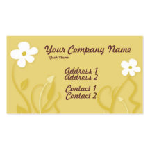 Fleurs blanches 2 cartes de visite personnelles