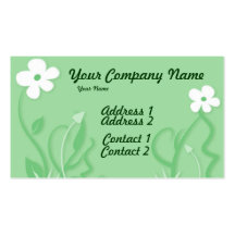 Fleurs blanches 3 cartes de visite professionnelles