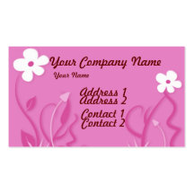 Fleurs blanches 4 carte de visite