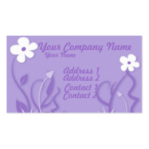 Fleurs blanches 5 carte de visite